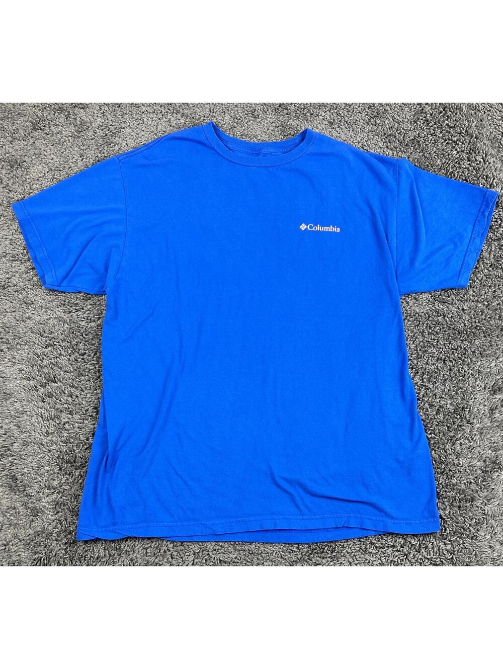 Columbia California Graphic T Shirt Mens Blue The Golden State Cotton Tee Top XL